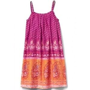 Gap Kids Girls Sundress Vibrant Orange Pink Fuchsia - size 8-9 Medium